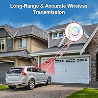 Vista 3 de Alarma inalámbrica para entrada – Sensor de movimiento para puerta, detector de movimiento exterior resistente a la intemperie, 58 melodías y rango