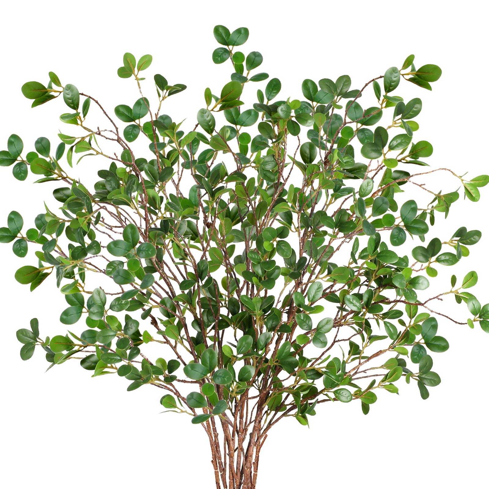 Buy MHMJON 44" 8 Packs Faux Greenery Stems Ficus Leaves Branches