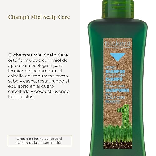 Miniatura 2 de SALERM - Champú para cuero cabelludo sensible - Champú Biokera Natura Honey Scalp Care - 10.1 fl oz - Ayuda a limpiar el cuero cabelludo de sebo y