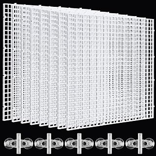 8 Pcs Aquarium Fish Tank Divider, Plastic Egg Crate, Aquarium Filter Bottom Tray, Fish Tank Isolation Board, Fish Tank Separator with 10 Pcs Suction Cups, 11.8 × 11.8 in