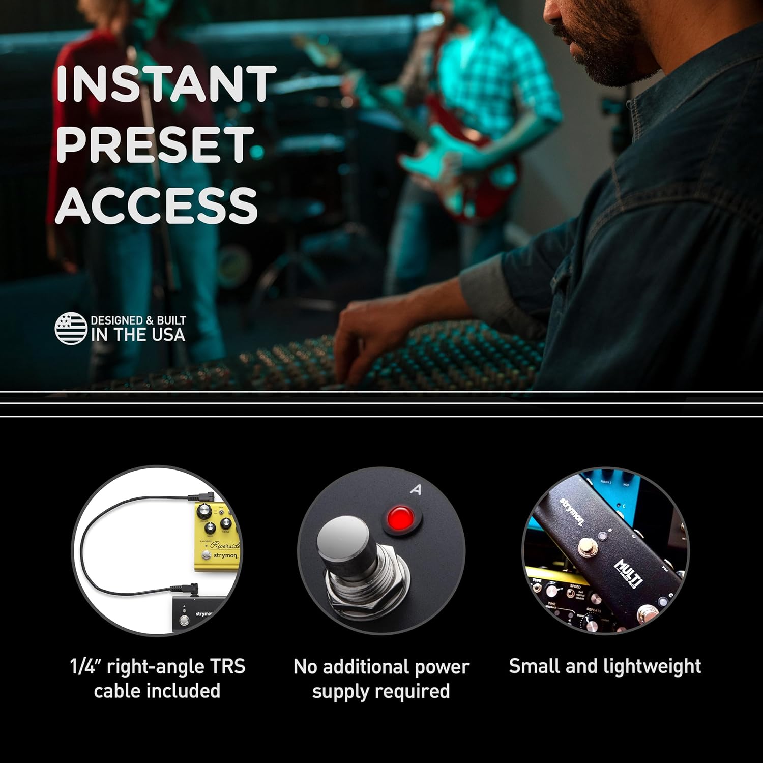 Strymon MultiSwitch Plus with included TRS cable and no power supply needed