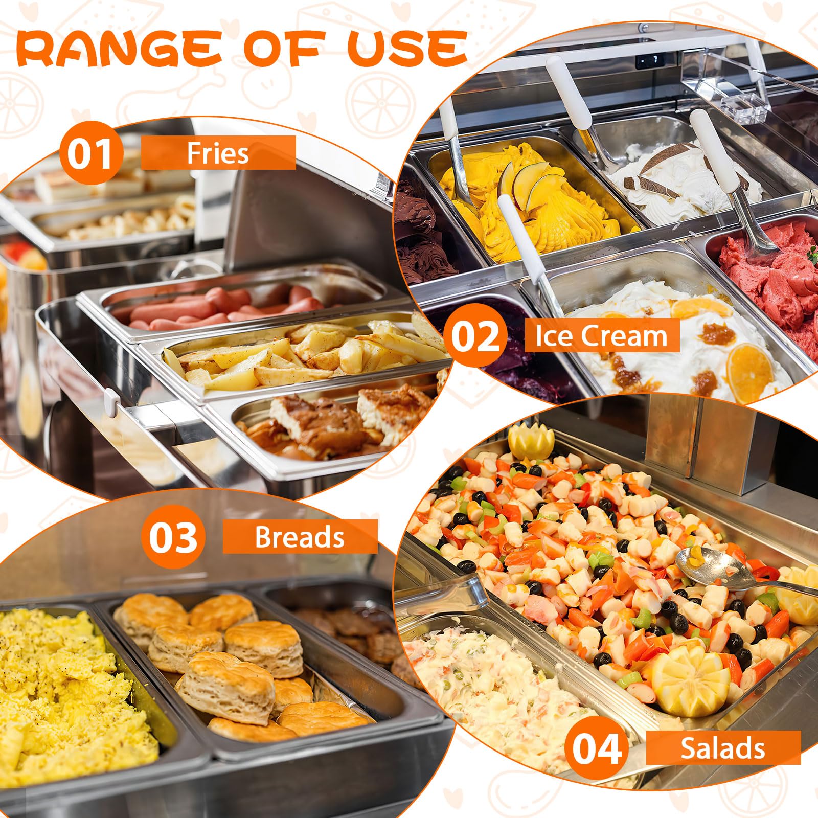 Bandejas para Empanar, 32,5 x 17,5 x 6,5 cm, 3 Juegos de Recipientes de Acero Inoxidable, 3 Recipientes para Alimentos con 3 Tapas, Caja de Almacenamiento de Alimentos con Pinzas de Cocina