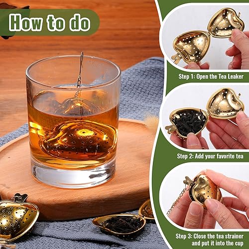 Miniatura 3 de Sumind 50 piezas de colador de té de acero inoxidable, infusor de bolas de té de hojas sueltas, difusor de intervalo de té más pronunciado en forma