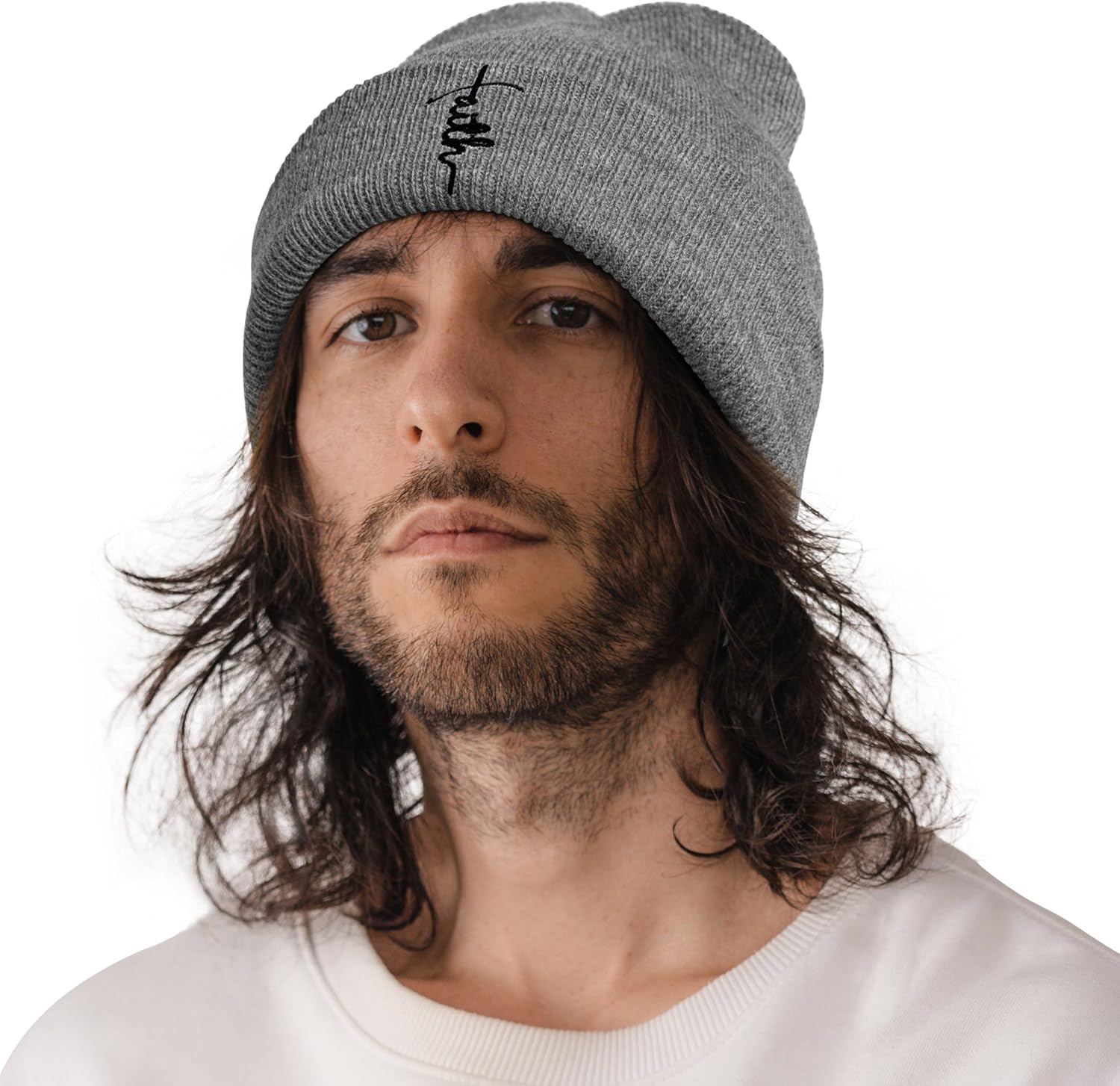 Faith Embroidered Beanie Jesus Knit Hat Winter Skull Cap, Christian Beanie for Men Women,Black - Image 7