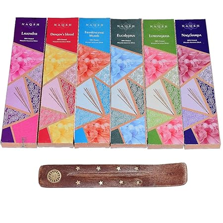 Amazon Com Non Toxic Organic Natural Incense Variety Pack Kit Lavender Jasmine Nag Champa Patchouli Camphor Vetiver Sandalwood Cedar Meditation Chakra Yoga Church Indian Temple Agarbatti 90 Sticks 180g Kitchen Dining