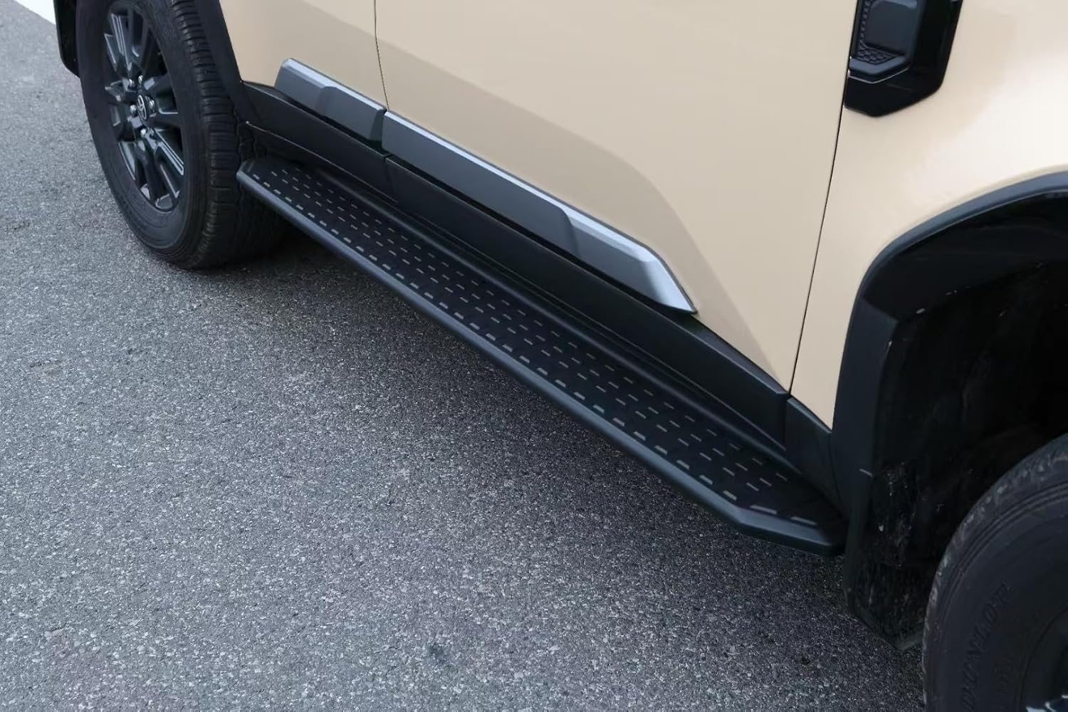 2pcs Side Step fit for 2026 Land Cruiser Prado J250 LC250 1958 Model Running Board Pedal Rail Board Side Step Anti-Slip All Black (with Bracket)