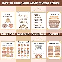 Vista 3 de AnyDesign 9 pósteres de salud mental de 11 x 14 pulgadas, póster bohemio de psicología motivacional, terapia de ansiedad, lienzo sin marco, arte