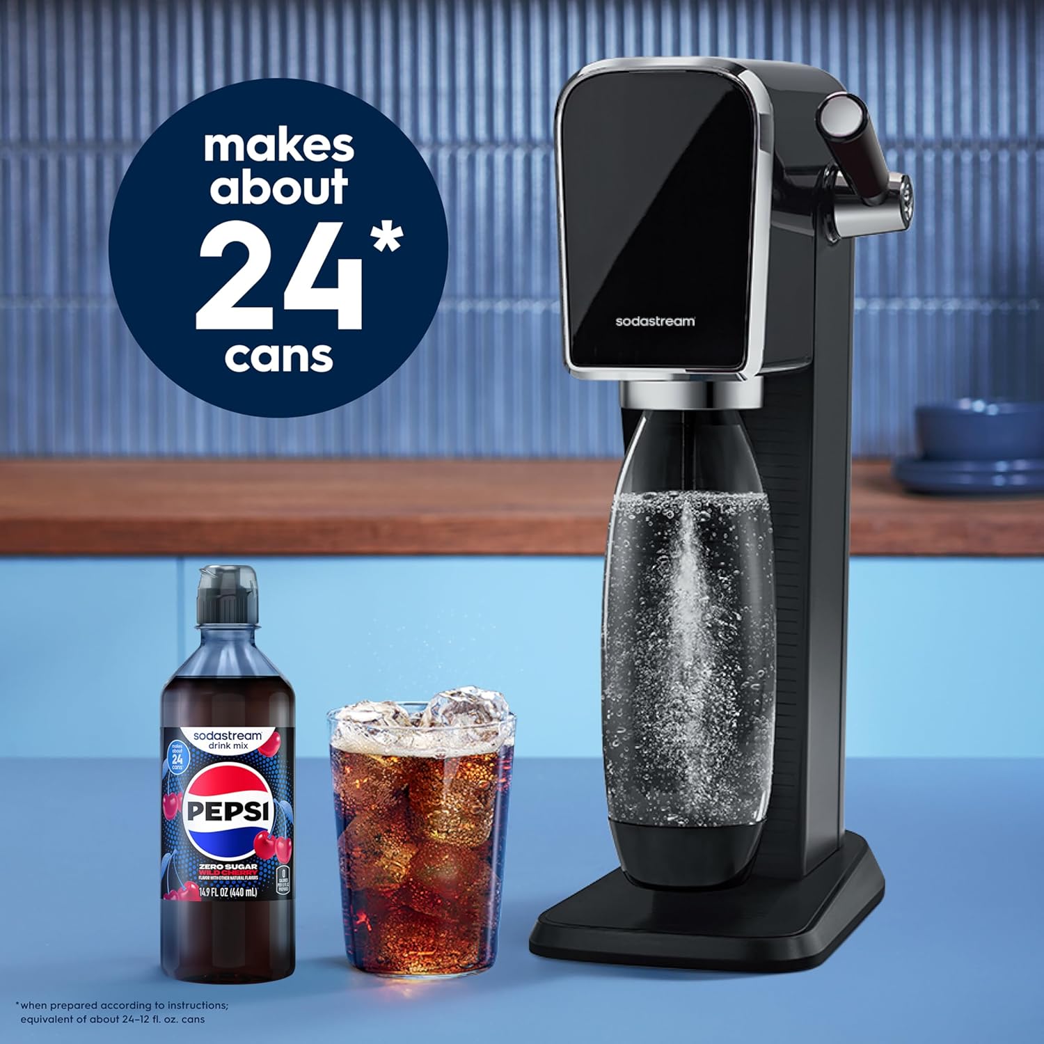 SodaStream Pepsi Wild Cherry Zero Sugar New Pour Bottles Drink Mix (440ml, Pack of 4) - Image 7