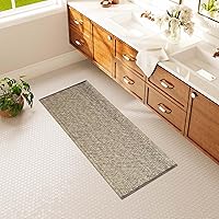 Vista 25 de LEEVAN Alfombra de Pasillo de Cocina Lavable, 2' x 4.3' Alfombras de Baño Bohemias de Algodón Tostado Reversible para Entrada, Alfombra de Pasillo