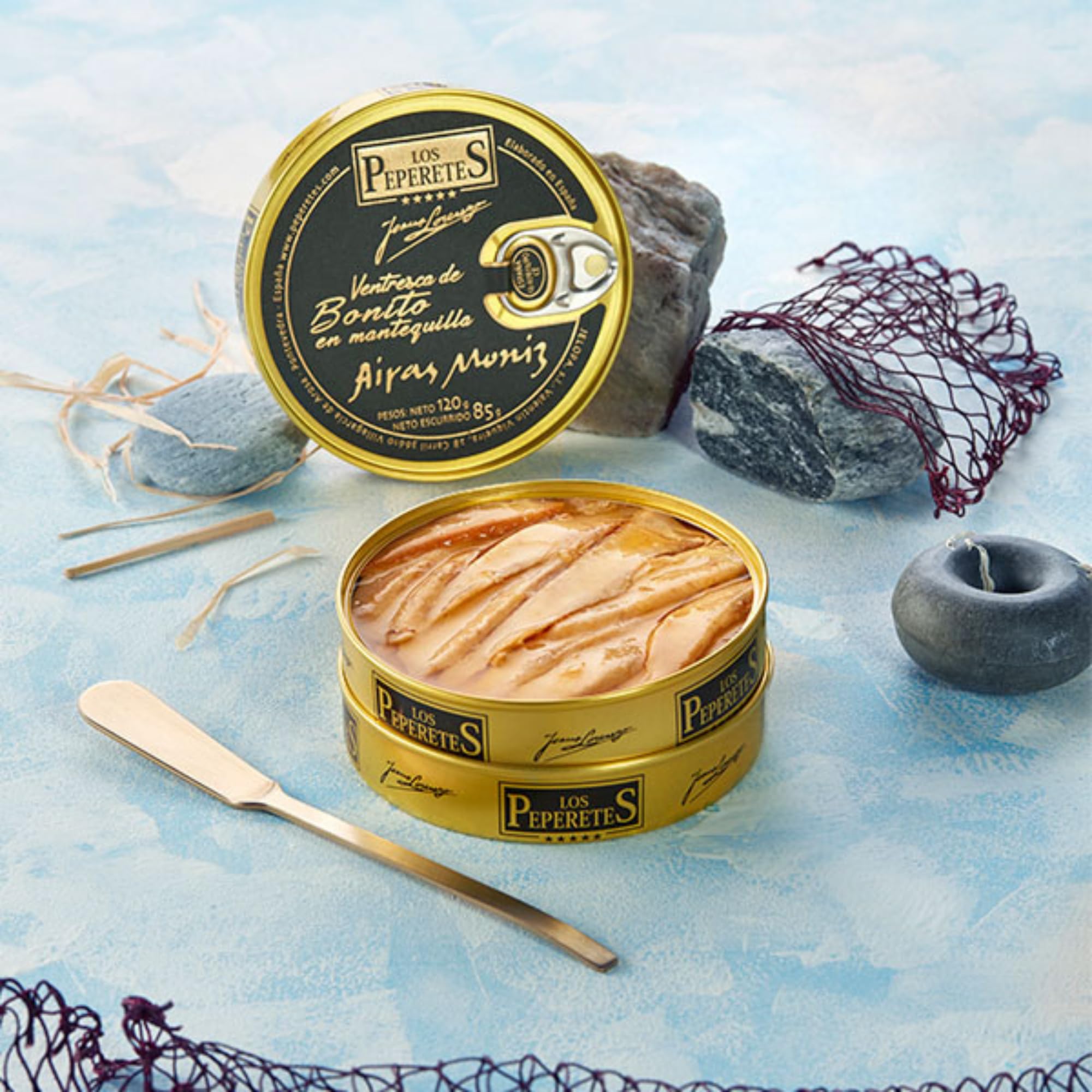 LOS PEPERETES Ventresca en Mantequilla Arias Ortiz 120 g | Conserva Gourmet Gallega | Ventresca del Atlántico en Mantequilla Tradicional | Elaboración Artesanal | Sabor Exclusivo de Galicia