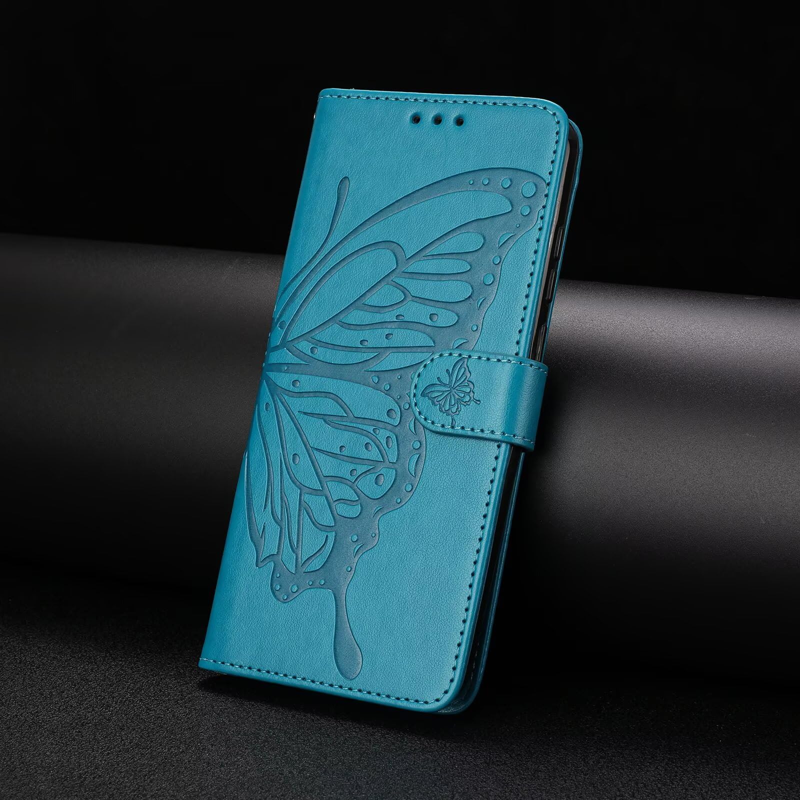 Amazon.co.jp: ZXL ブルーバタフライエンボスウォレットケース MotoG84