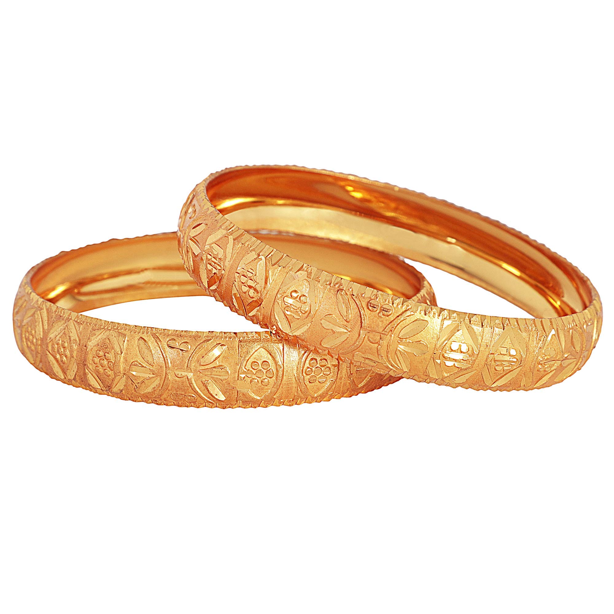 Shining Diva Fashion Set of 2 Latest Traditional Design One Gram Gold Plated Bracelet Bangle for Women and Girls (Design3) (11717b_2.6) (B08KP22ZGF) Amazon Price History, Amazon Price Tracker