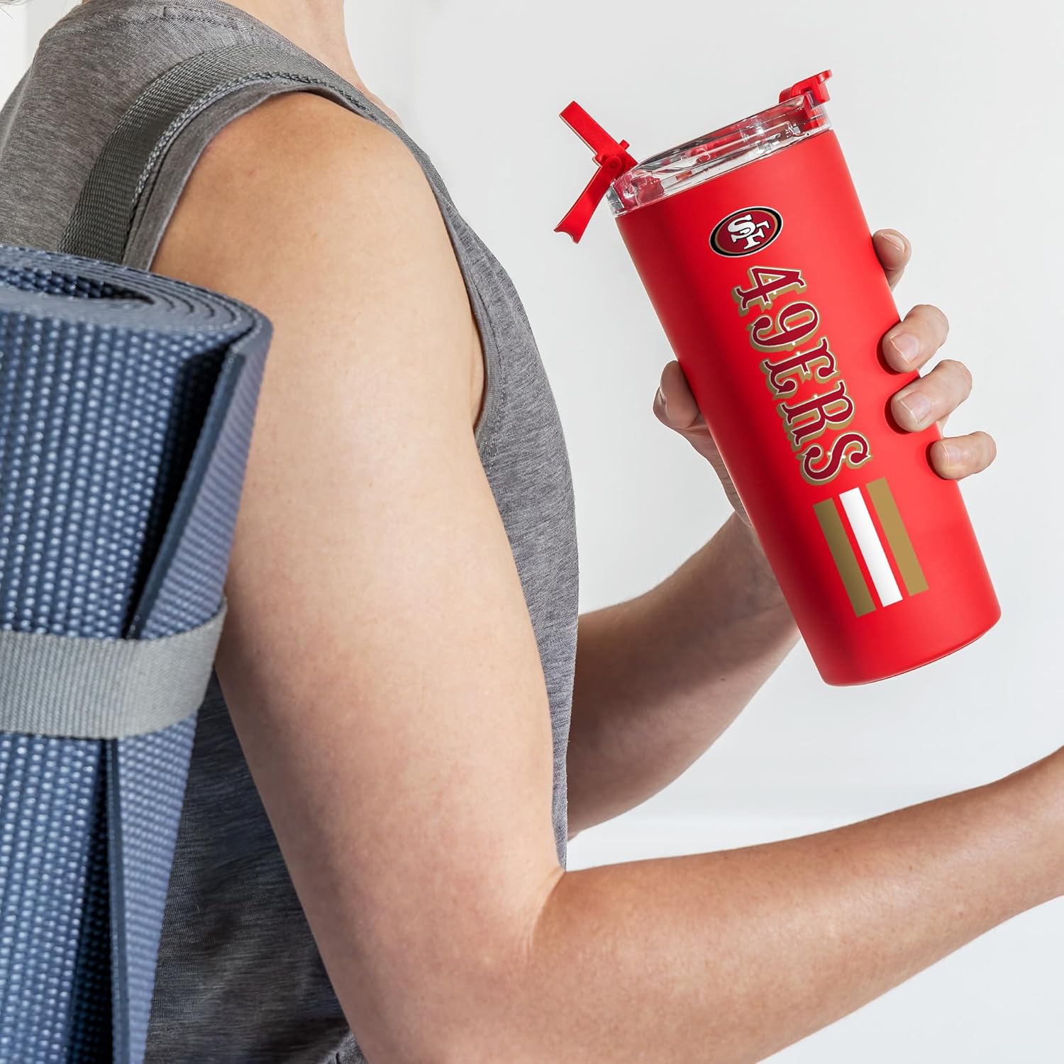 Rico Industries NFL Football 24oz Stainless Steel Tumbler with Lid and Dual Functioning Lid - Image 4