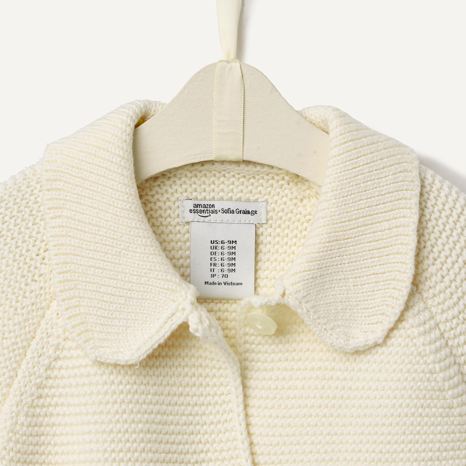 Amazon Essentials x Sofia Grainge Unisex Toddlers and Babies' Peter Pan Collar Sweater Jacket - Image 5