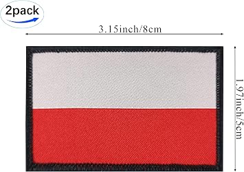 JBCD 2 Pack Poland Flag Patch Tactical Polish Patch Pride Flag Patch for Clothes Hat Patch Team Military Patch