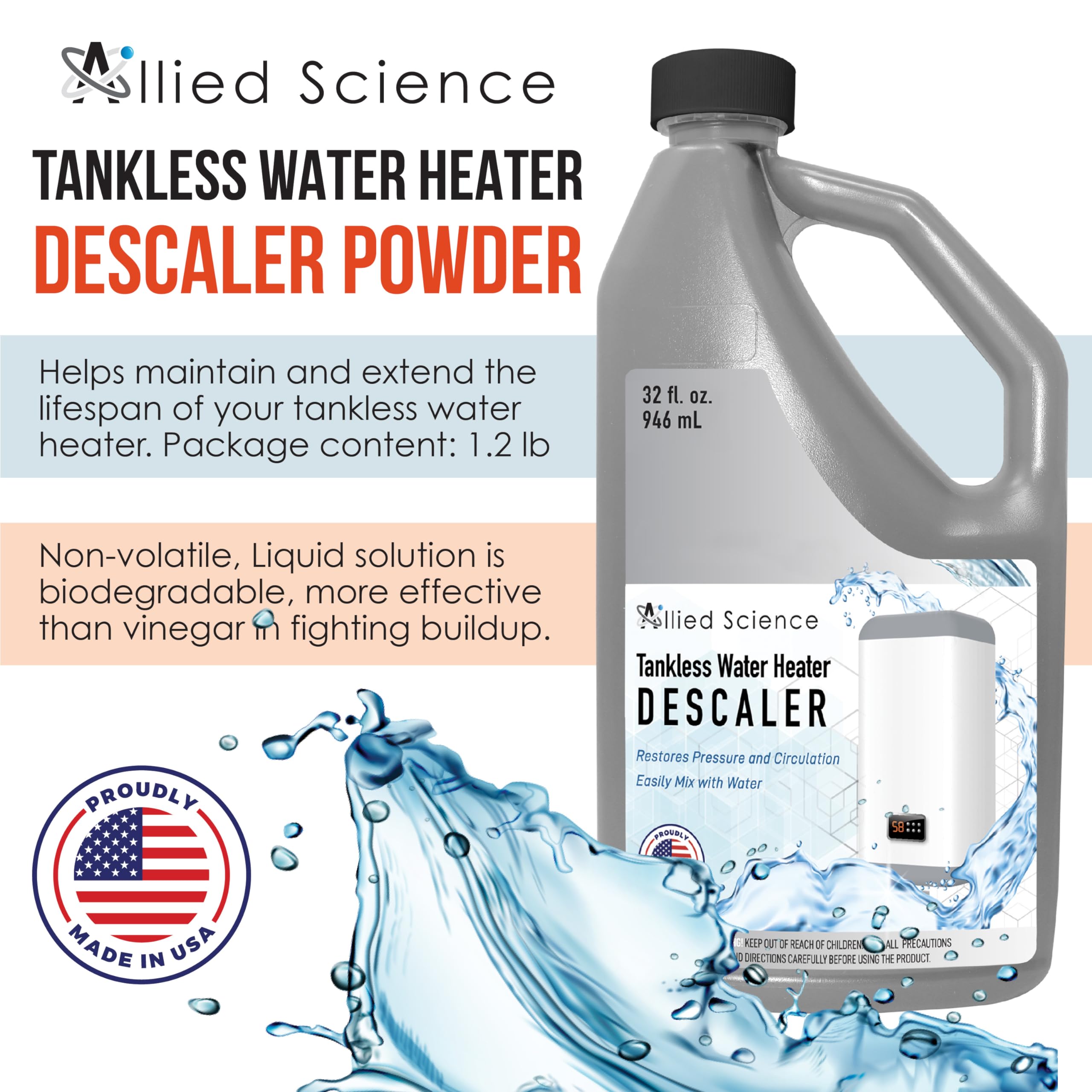 HOT Allied Science Best Tankless Water Heater Descaler Tankless