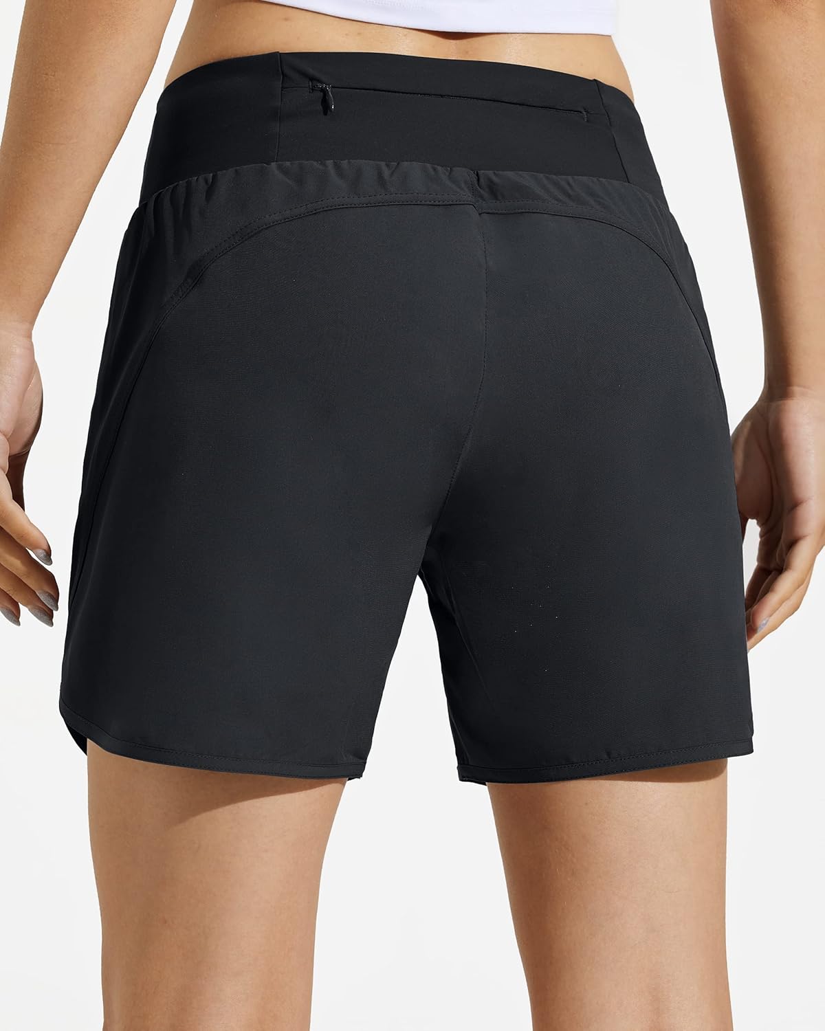 MASKERT Womens 5 Inches Athletic Running Shorts with Zipper Pockets Quick Dry Lounge Gym Workout Shorts with Liner