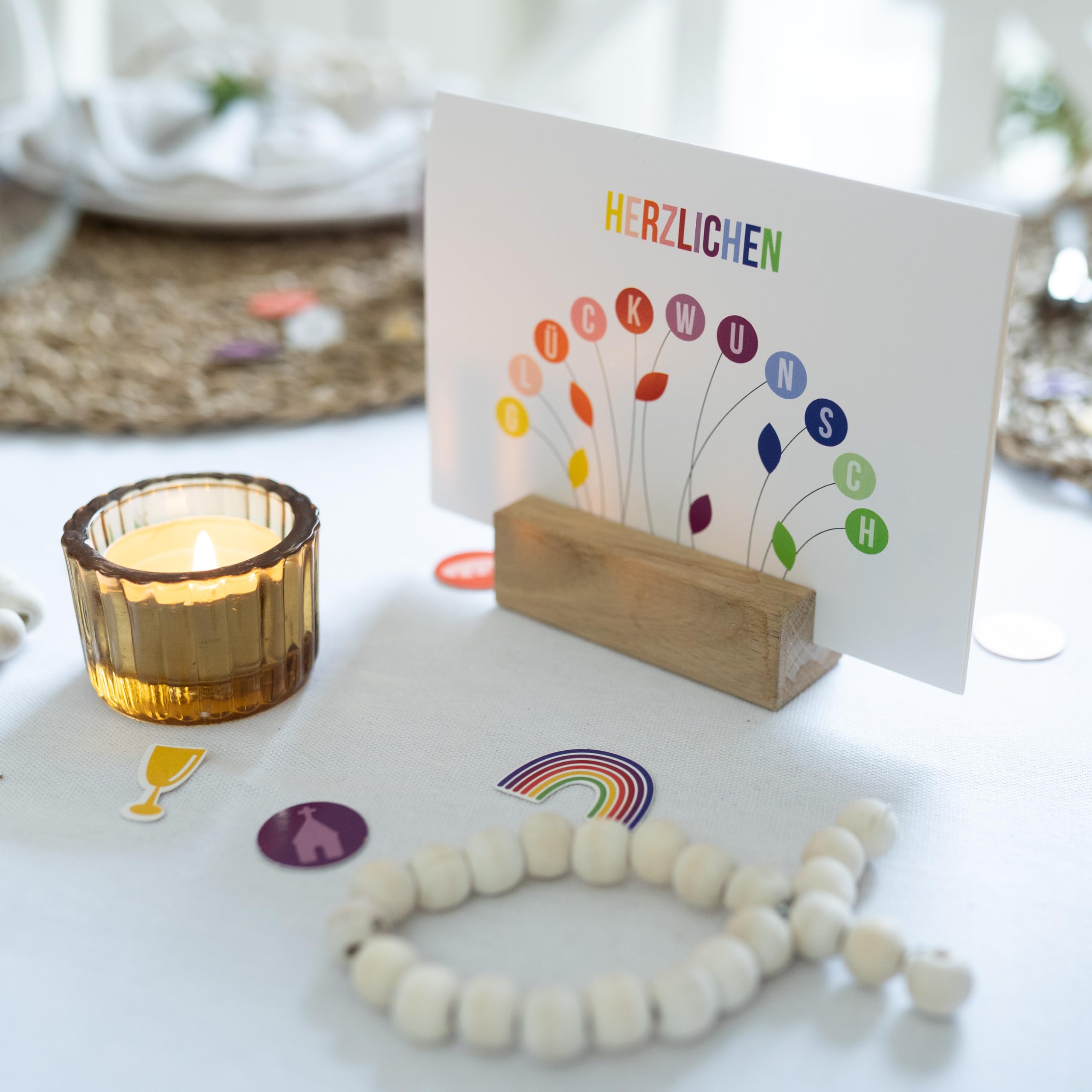 Papierdrachen 6 Greeting Cards for Christian Celebrations such as Christening, Communion, Confirmation, Rainbow Motif - Image 4