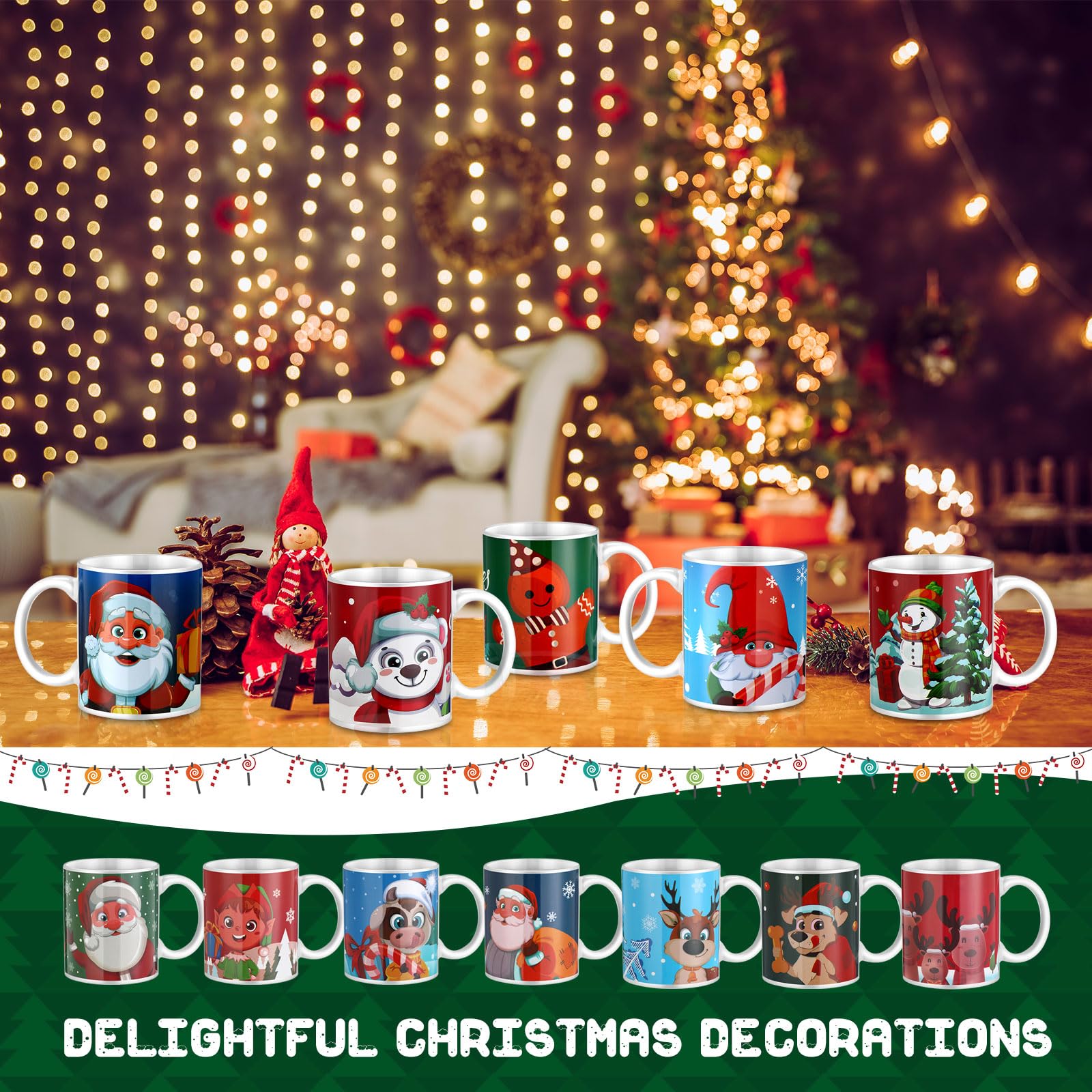 Amazon.com: Tioncy Set of 16 Christmas Coffee Mugs Bulk 11 oz Holiday Ceramic  Mugs Set with Handles Santa Xmas Tree Snowman Ceramic Coffee for Women Men  Christmas Gifts Hot Tea Coffee :