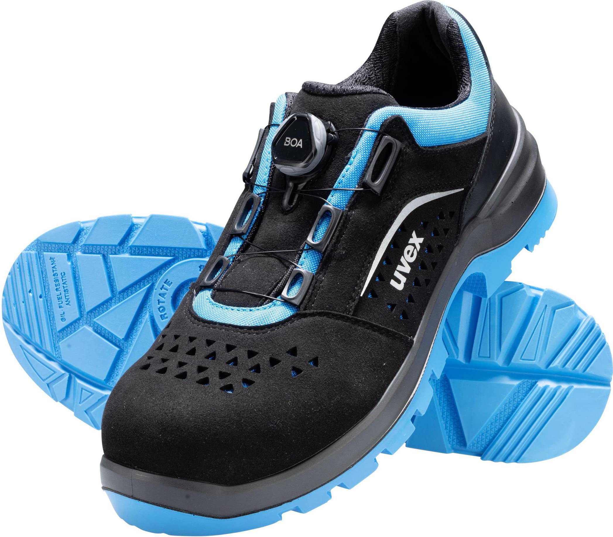 Uvex 2 Xenova 9553241 2 xenova® 9553241 ESD Sandalias de Seguridad S1P (UE): 41 Negro, Azul, 1 par, duraderas y resistentesHombre