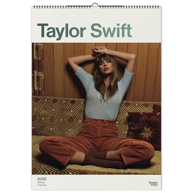 Portada de Taylor Swift OFICIAL | Calendario de pared A3 2025 de 11.7 x 16.5 pulgadas | BrownTrout | Cantante musical pop, celebridad