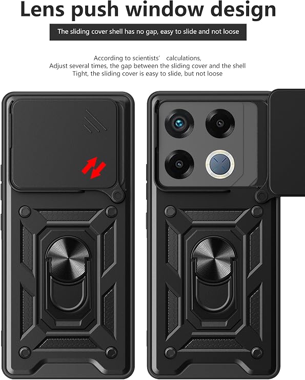 Compatible with Infinix GT 20 Pro 5G Case,Compatible with Infinix GT 20 Pro 5G Phone Case Cover [Screen Protector][Hard PC + Soft Silicone][Support Protective Ringt] su-Blue