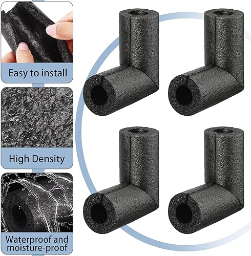Miniatura 10 de Frienda Tubo de espuma de aislamiento de tubería codo de aislamiento de codos de protección contra congelación de agua, tubo de espuma de