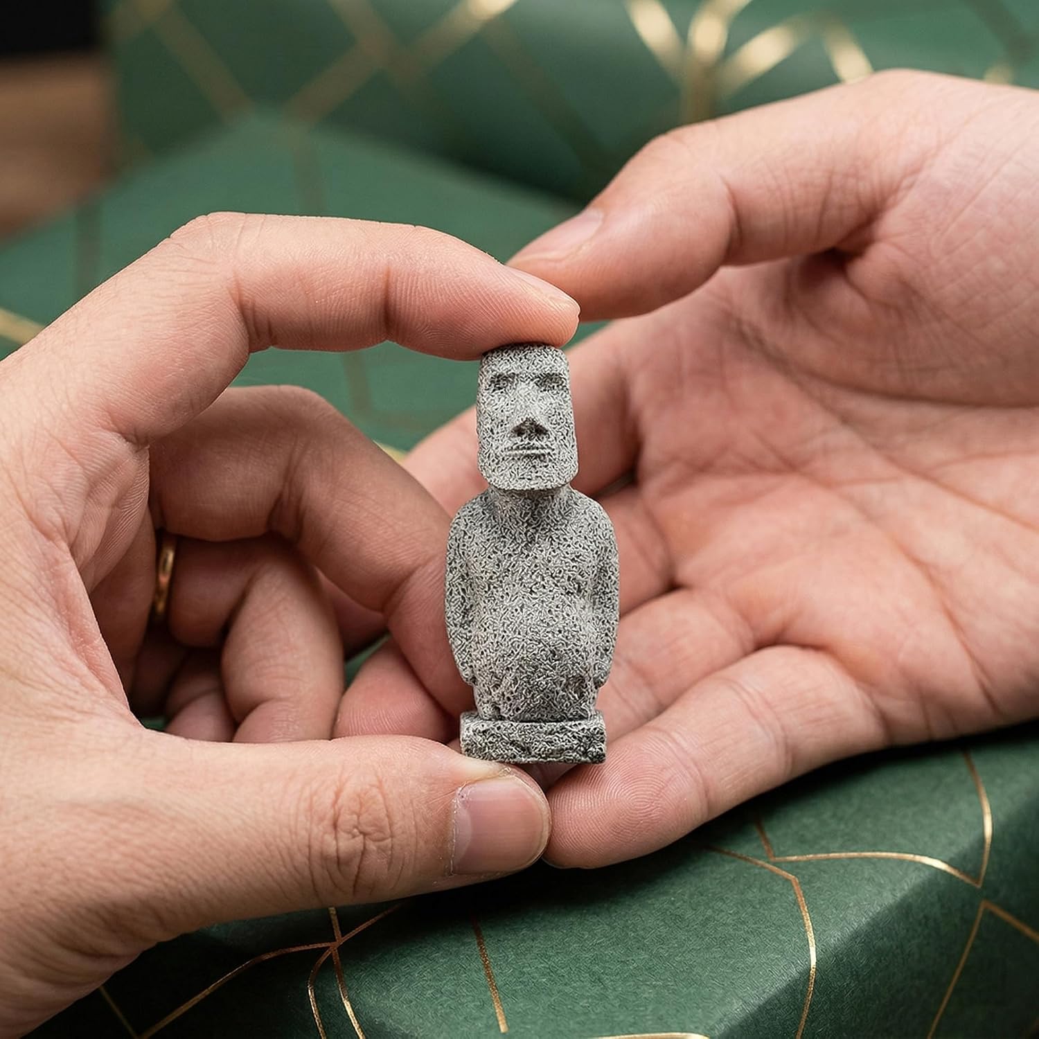 Easter Island Moai Statue, Small 2.8 Inch Shelf Decor Figurine image 4