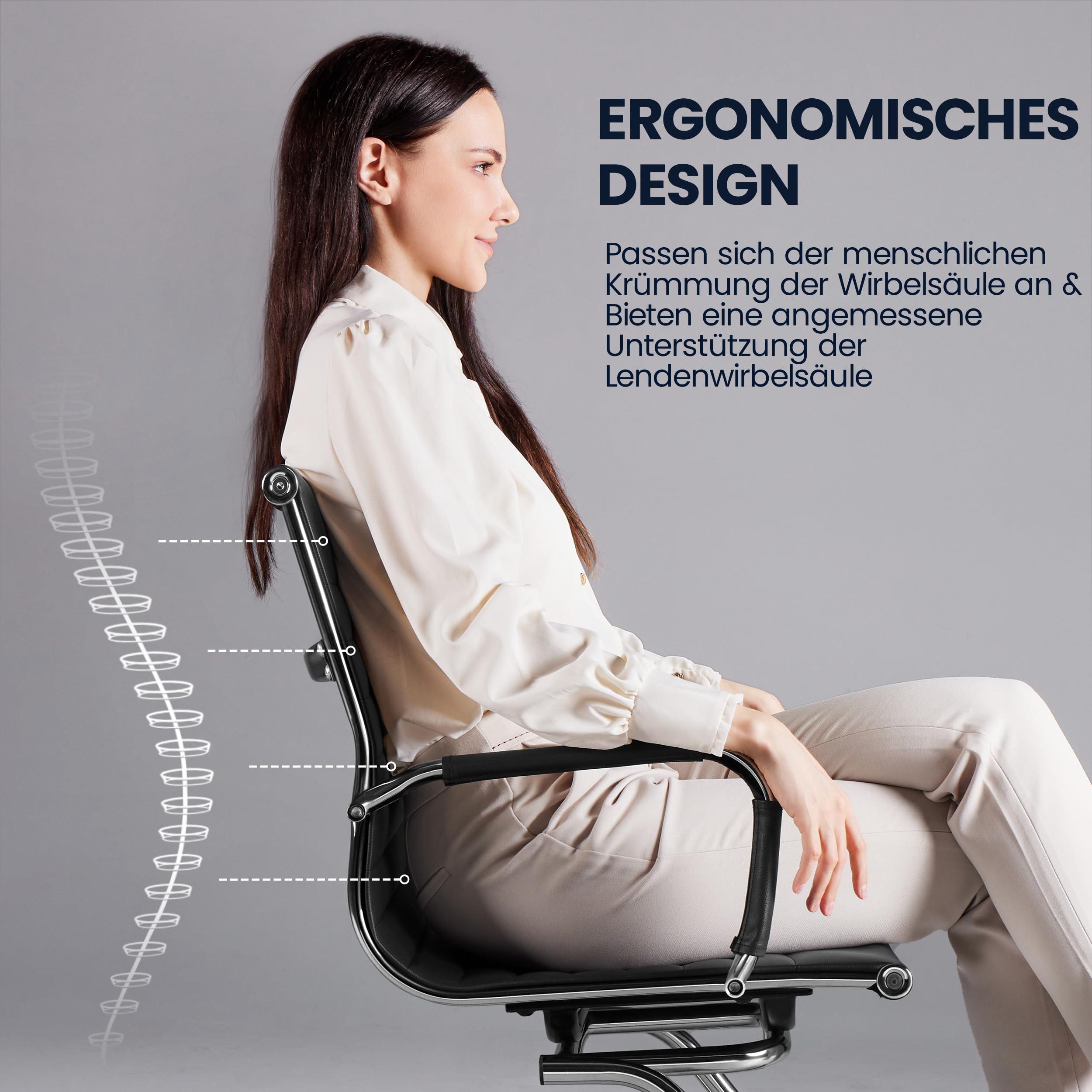 Yaheetech Besucherstuhl Konferenzstühle freischwinger stühle mit armlehne Bürostühle Esszimmerstuhl 2 Stück für Konferenz-Raum/Wartezimmer/Büro/Esszimmer Schwarz
