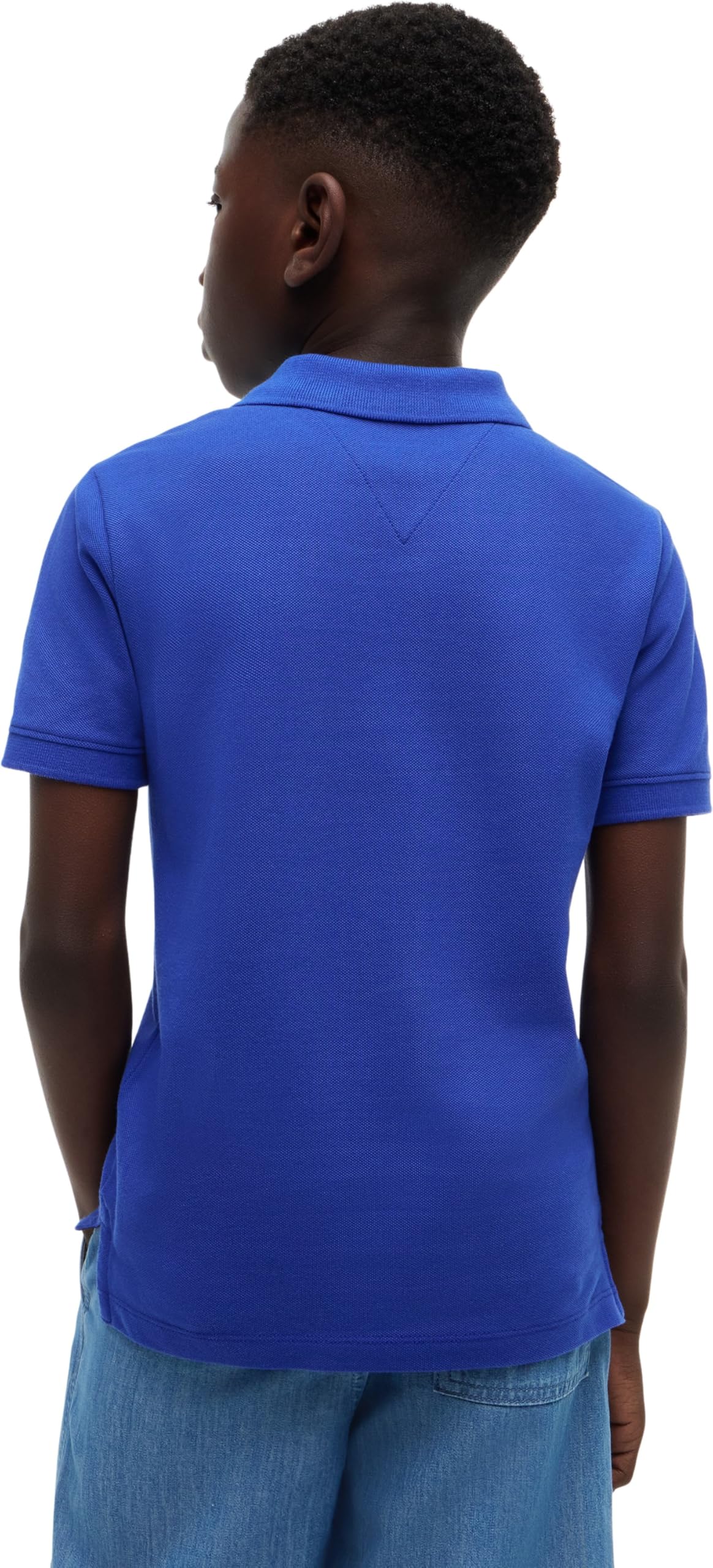 Tommy Hilfiger Bambino Maglietta Polo Maniche Corte Flag Regular Fit, Blu (Noble Blue), 74