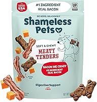 Shameless Pets Bacon Me Crazy Soft Chewy Dog Treats - Real Bacon #1 Ingredient, Grain-Free, Healthy for Small Medium Large Dogs 8oz