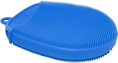 Nerthus FIH 1049 guanto cucina silicone multiuso antiscivolo pulizia e calore blu cucina