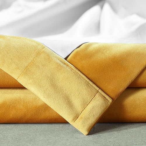 Miniatura 8 de HPD Half Price Drapes - Cortinas de terciopelo de lujo con bloqueo de luz para dormitorio (1 panel), 50 x 84 pulgadas, cortinas opacas de hotel para