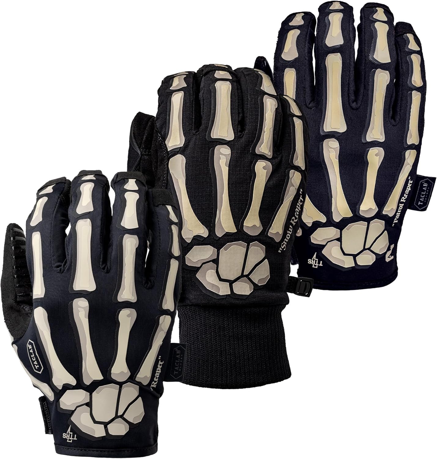 TACLAB All-Weather Reaper Bundle – 3-Pack Tactical Gloves (Reaper + Patrol + Snow) – Shooting Range, Patrol & Winter Duty Glove Set for Police, Security & Military