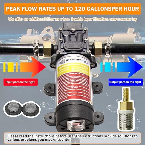 Miniatura 5 de Juego de bomba de transferencia de combustible de 12 V, bomba de transferencia de gasolina de 80 W que mueve 120 galones de gas o diésel por hora