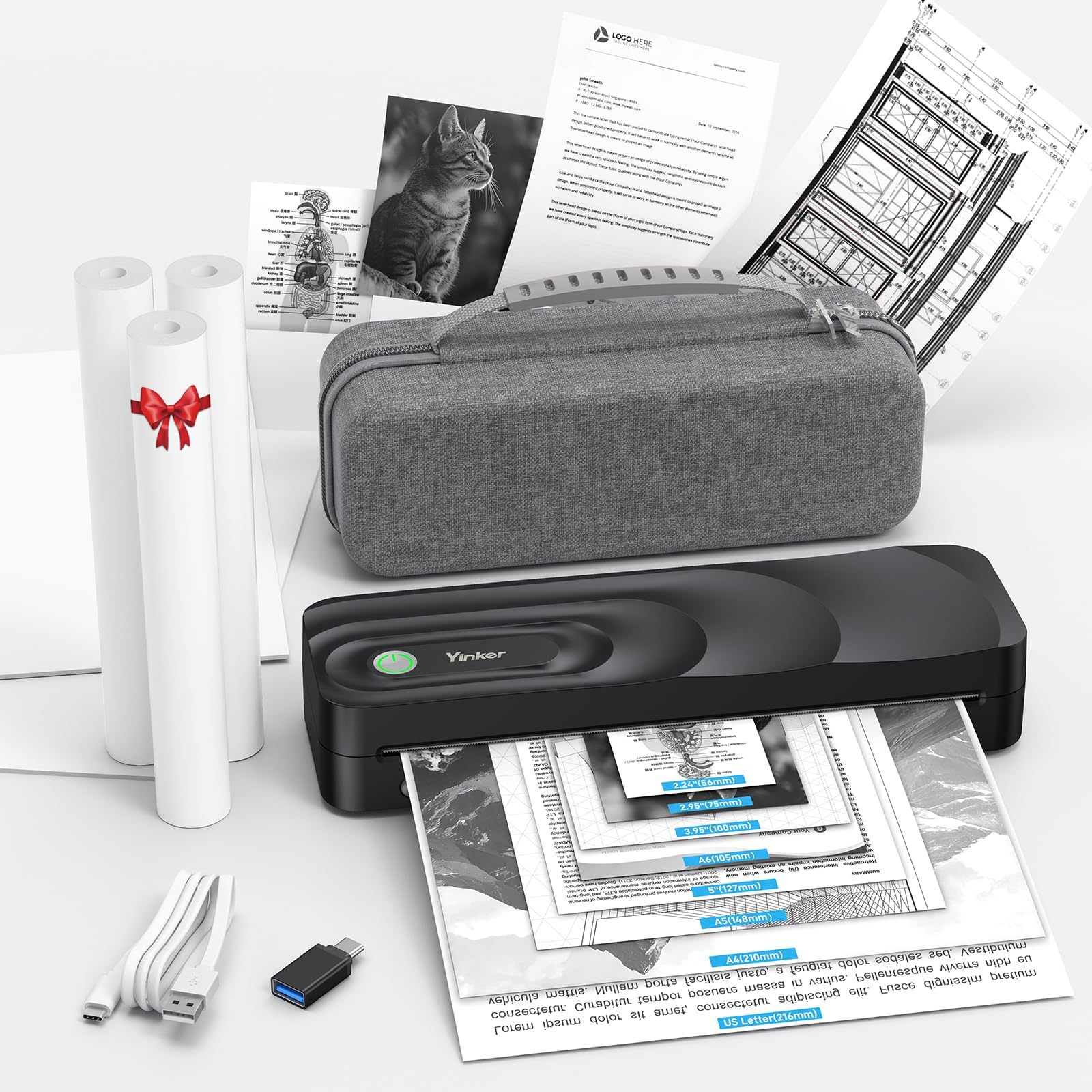 Portable Thermal Printer (black)