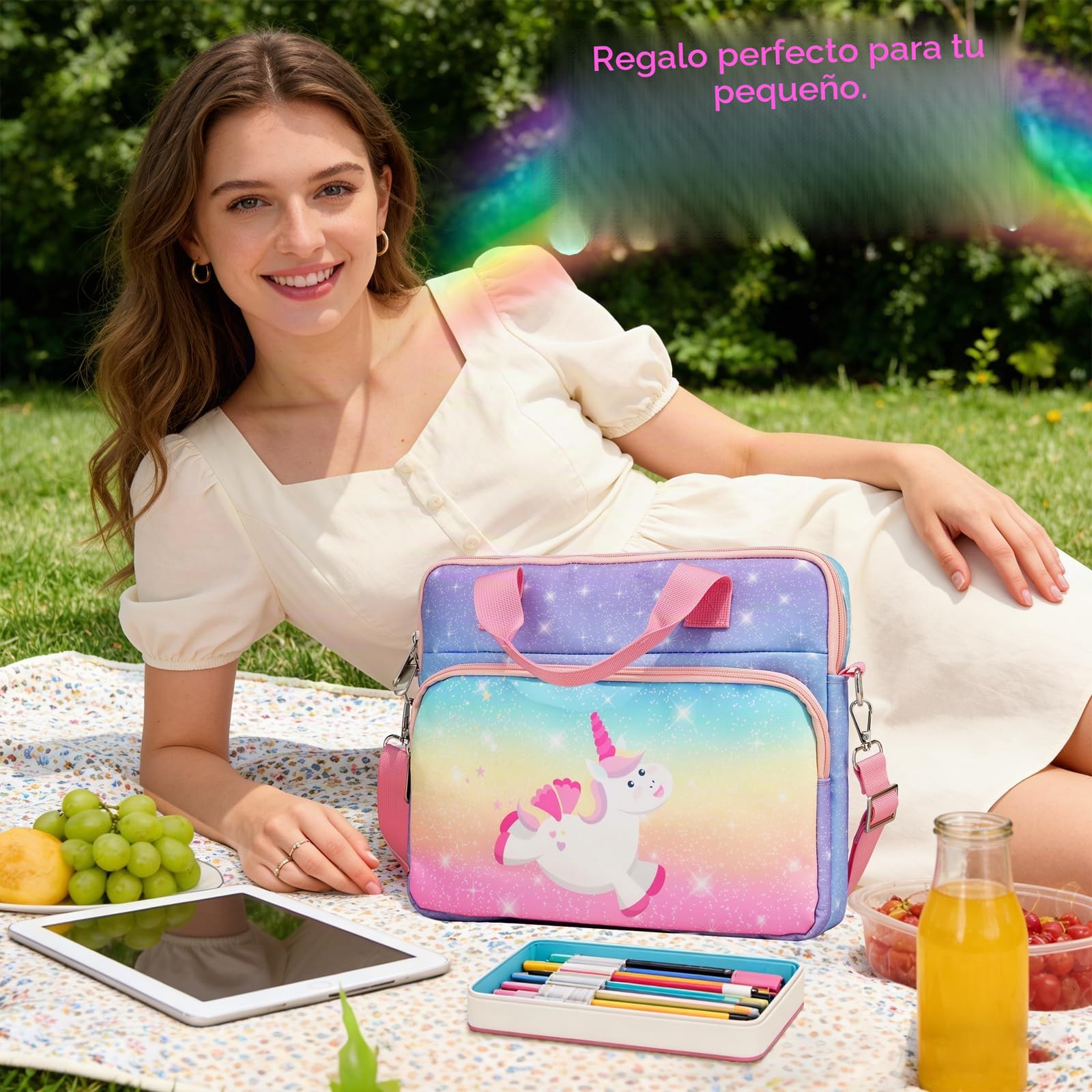 TiMOVO Funda para Tableta 12,5 Pulgadas, Bolsa Protectora para Tablet para Infantil, Funda para Tableta con Bandolera, Bolsa para Tableta Portátil para Fire Tablet, Kindle, iPad