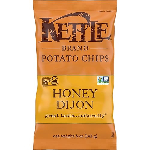 Miniatura 1 de Kettle Brand Patatas fritas, miel Dijon chips de hervidor de 5 onzas