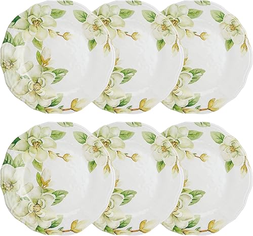 Miniatura 21 de UP ware Lovely Lemons - Juego de platos llanos de melamina, platos redondos para plato principal, pasta y ensalada, sin BPA, aptos para Limones