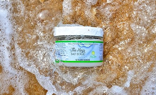 Miniatura 83 de The Keys Salt Scrub -Exfoliante de sal marina - Exfoliante corporal con cuchara de madera - Exfoliante hidratante para manos, pies, baño, (3.4 onzas