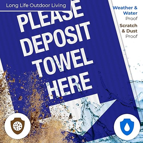 Miniatura 21 de Please Deposit Towel Here with Downward Arrow Sign, 12x18 Inches, 3M EGP Reflective .063 Aluminum, Fade Resistant, Made in USA