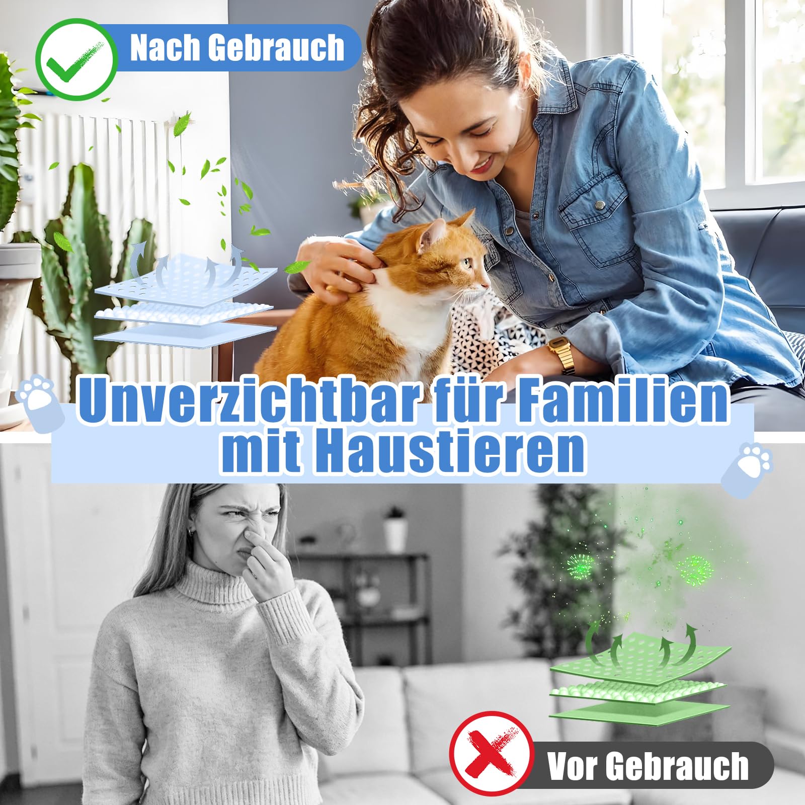 Nachfüllfolie Windeleimer Nachfüllbeutel, 12 Stück Windeleimer Nachfüllkassetten Nachfüllfolienringe Katzenstreu Nachfüllpackung, Kompatibel mit Allen Katzenstreu Eimer und Windeleimern