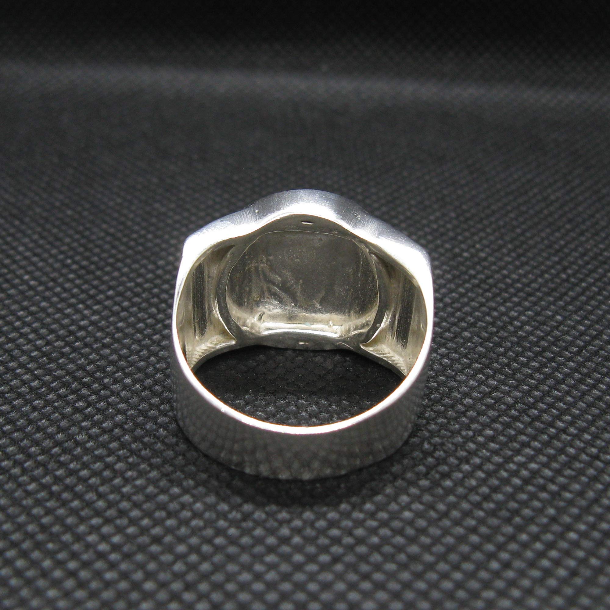 Anillo de plata esterlina para hombre con calavera maciza con sello de plata 925 R002019