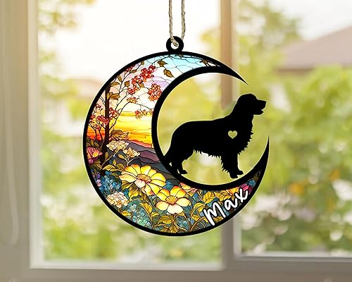 Miniatura 3 de Memorial personalizado para perros, adorno de Navidad con nombre personalizado para perro Golden Retriever con nombre, razas personalizadas,