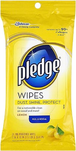 Pledge Lemon Clean Toallitas prehumedecidas 24 ea (paquete de 11)