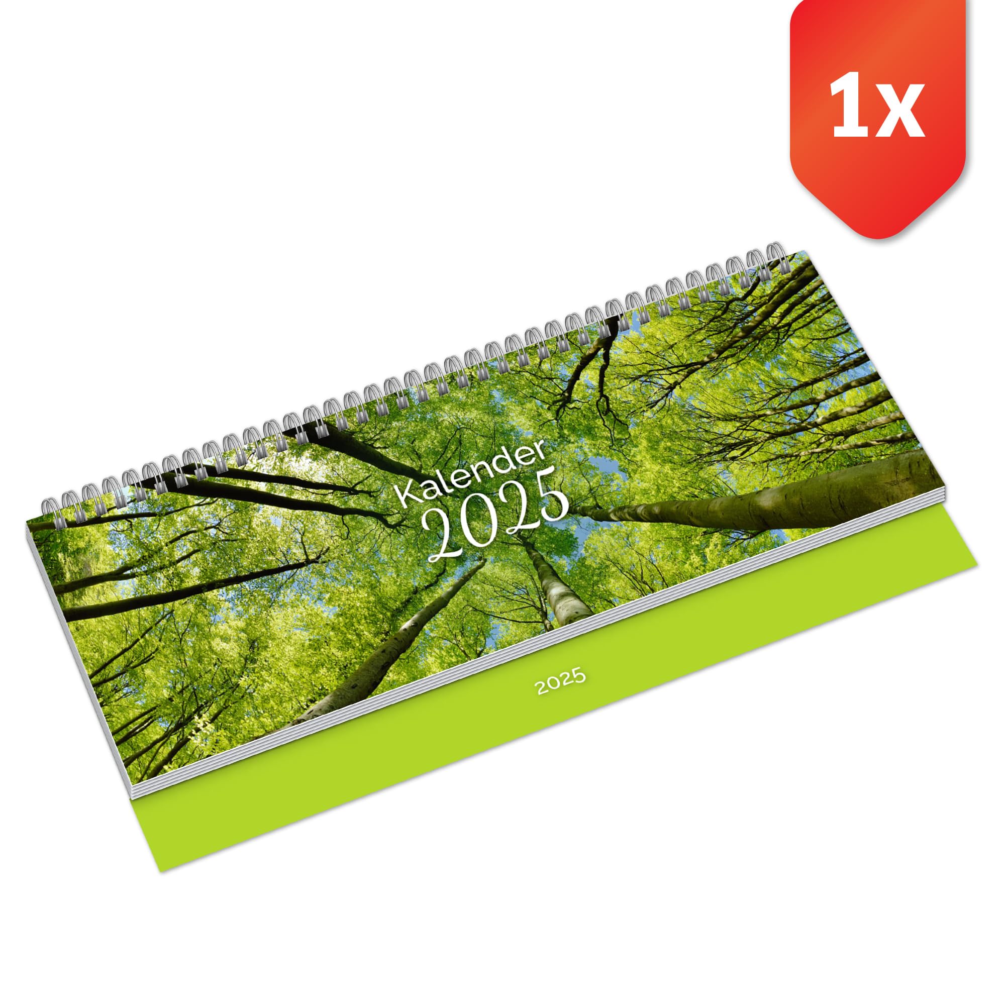 PRIMUS PRINT Tischkalender 2026 Querformat - 112 Seiten Wochenkalender 297x130mm