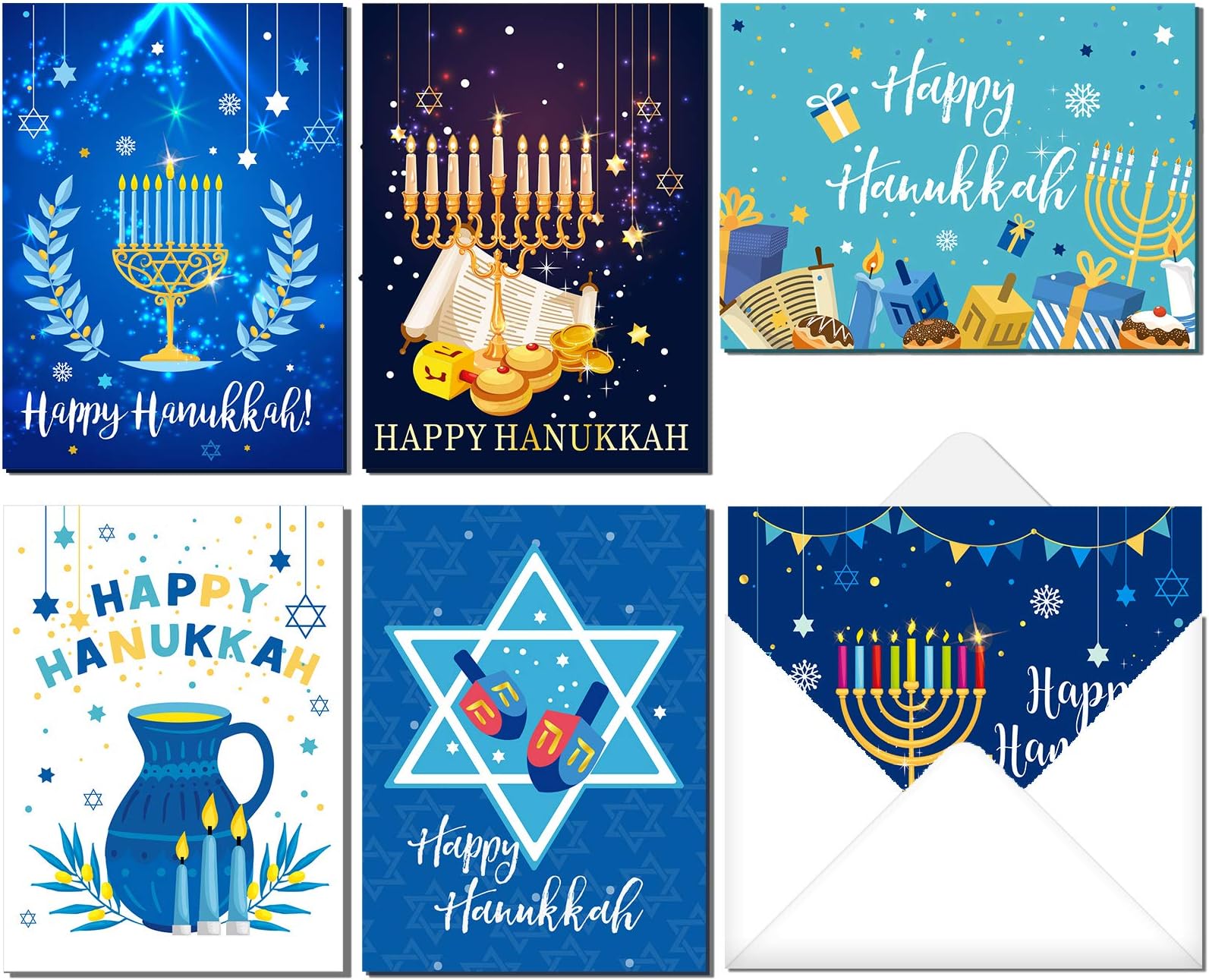 Outus Hanukkah Greeting Cards 12 Happy Chanukah Greeting