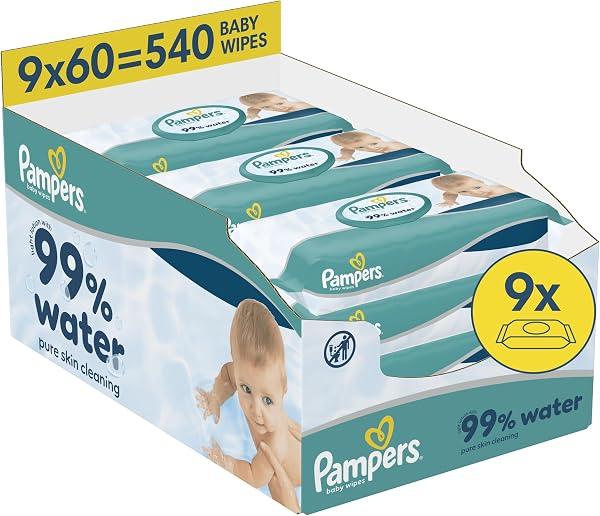 Pampers Water Wipes 9x60pk - 1
