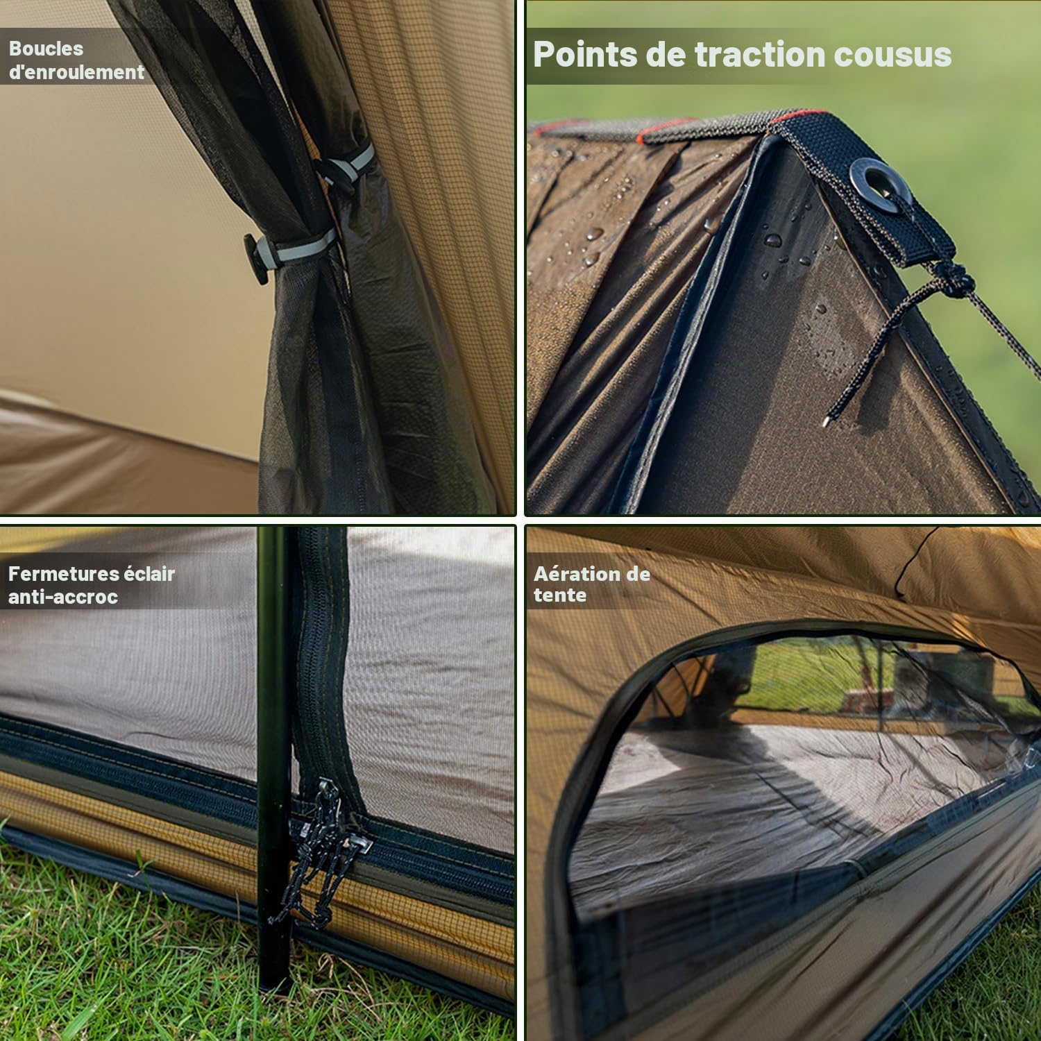 POMOLY Stovehut 20D Tente Ultra légère, Camping extérieur Tente Chaude