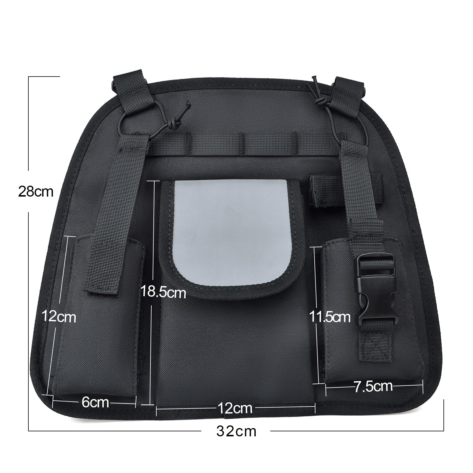 UAYESOK Arnés de pecho para radio, walkie talkie, bolsa de transporte, mochila, funda de transporte de nailon, chaleco utilitario, aparejo de radio, funda táctica para el pecho, correa para el hombro